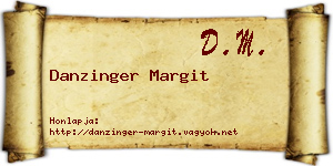 Danzinger Margit névjegykártya